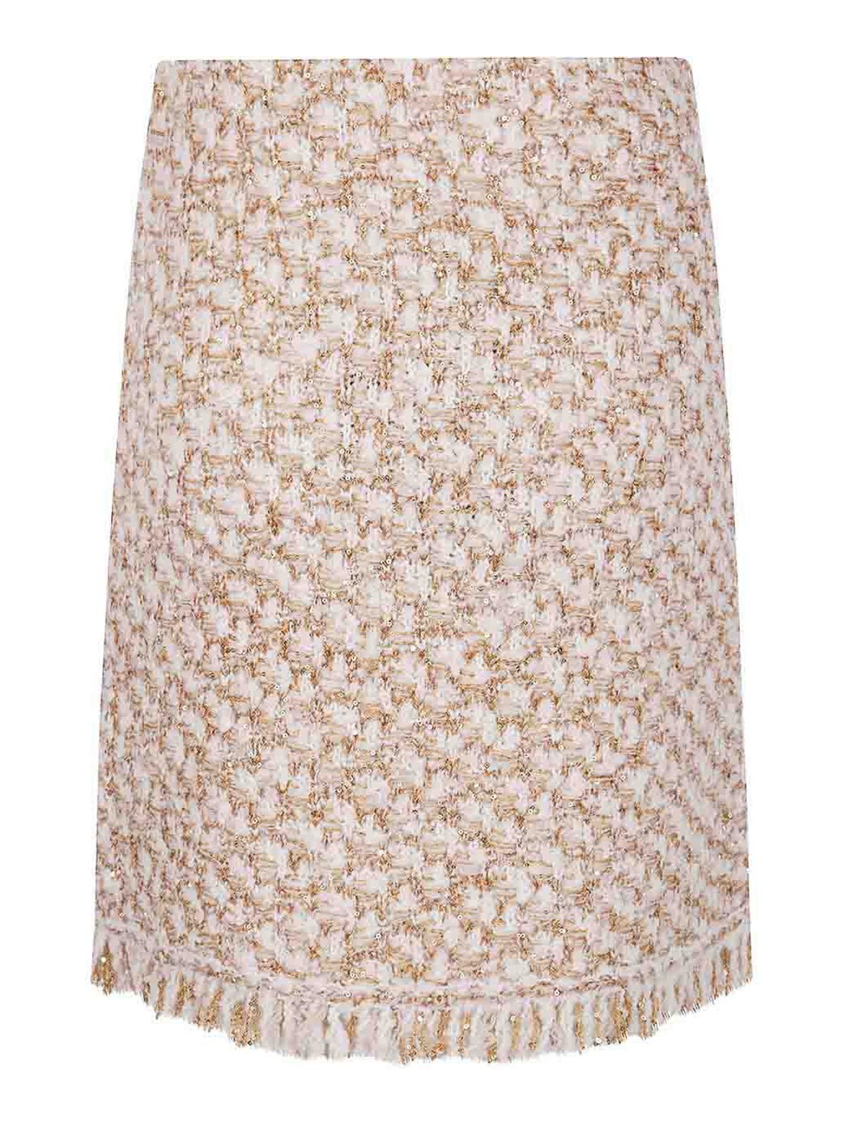 Fabiana Filippi Wool Blend Midi Skirt In Sand