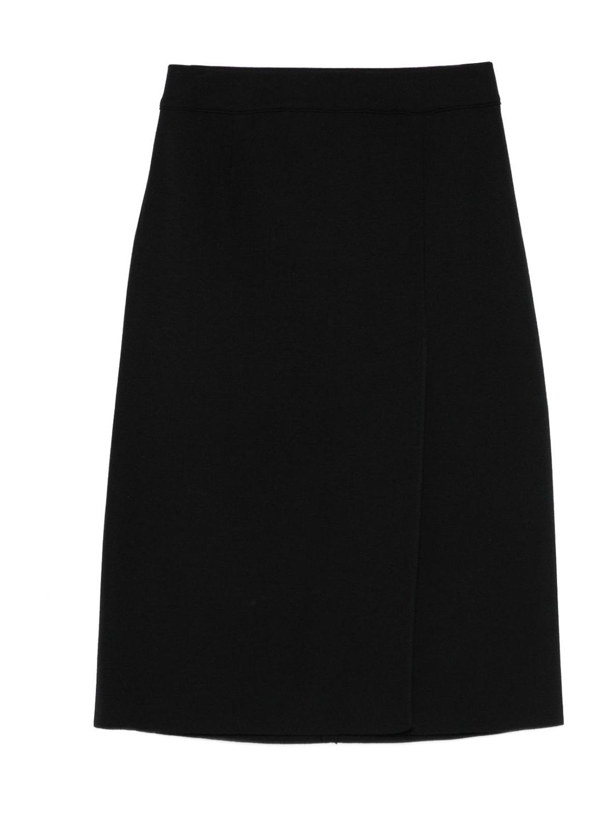 Mrz Wool Midi Skirt In Black