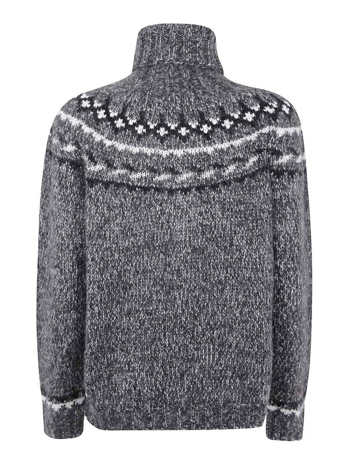 P.a.r.o.s.h Wool Turtle-neck Jumper In Gray