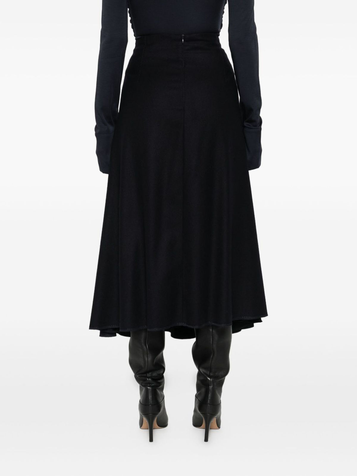 Susanne Bommer Cotton Midi Skirt In Blue