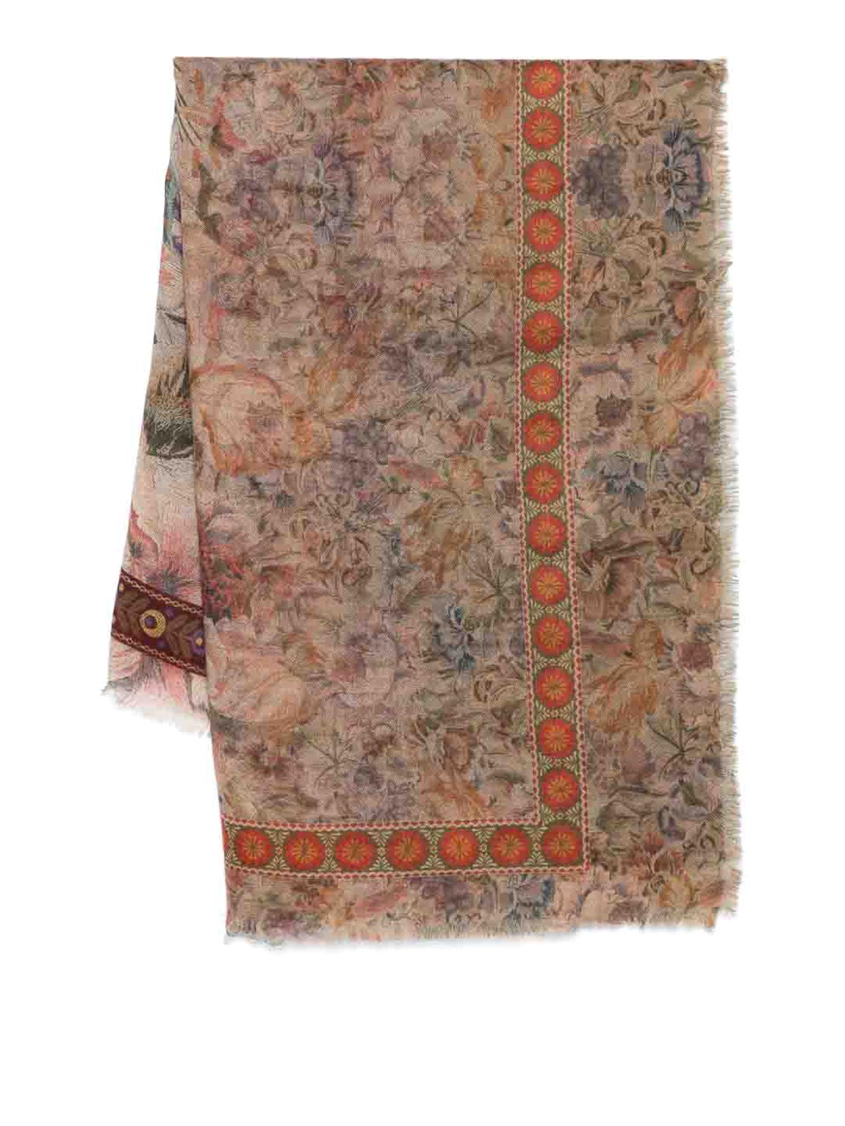 Pierre-louis Mascia Printed Cashmere Scarf In Multi