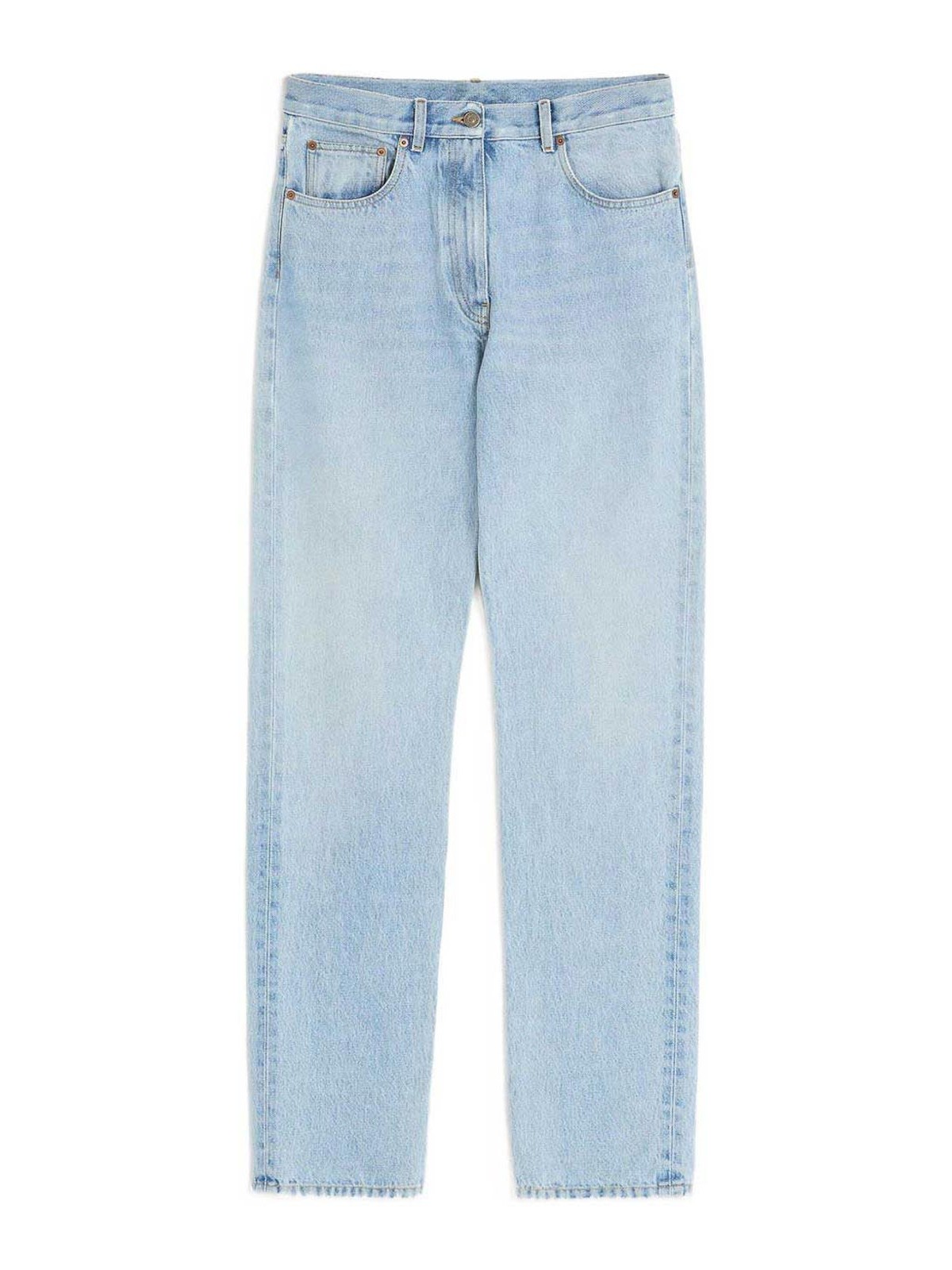 Valentino Denim Cotton Jeans In Blue