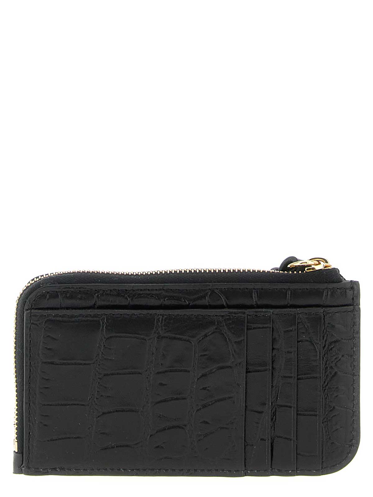 Chloe' Alphabet Card Holder - Black - Women|CH25WP535Q29001
