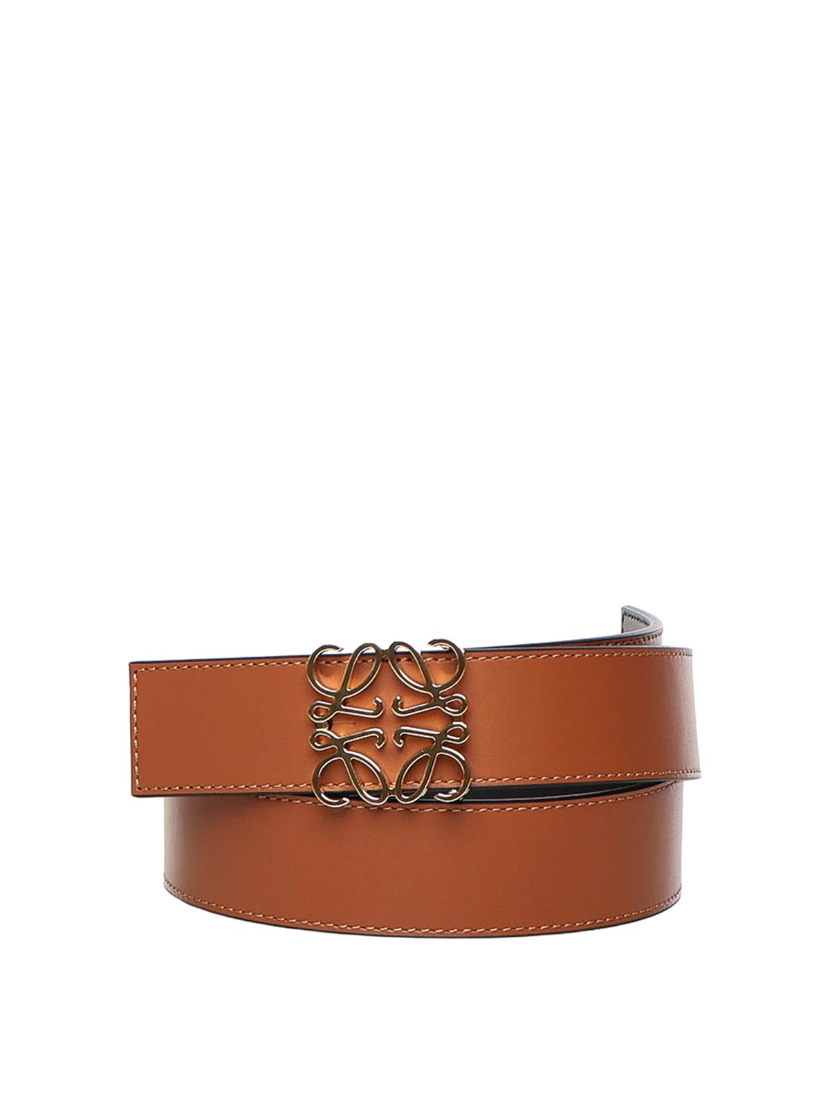 Loewe Anagram Calfskin Belt In Sand