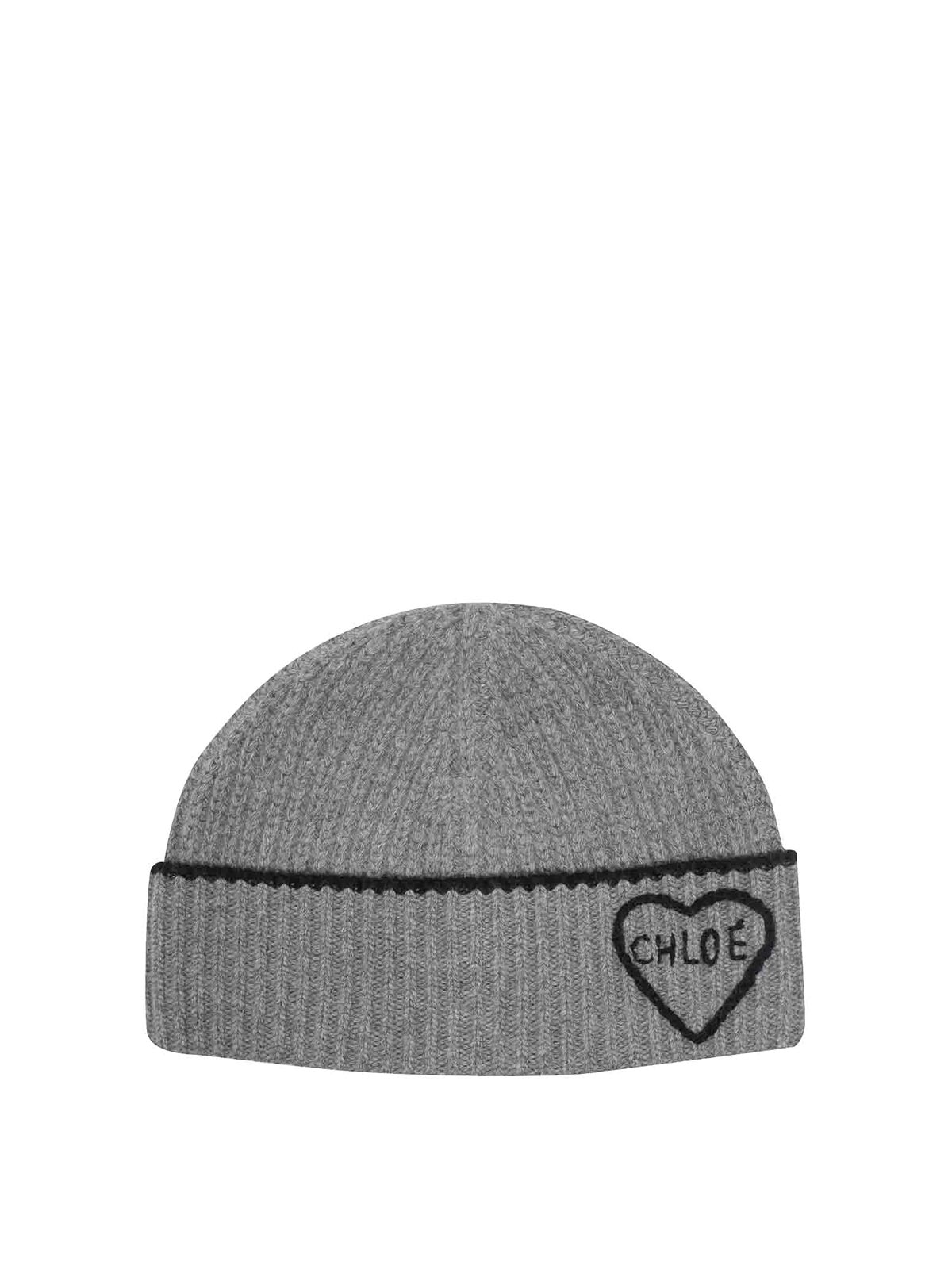 Chloé E Encoeur Hat In Gray