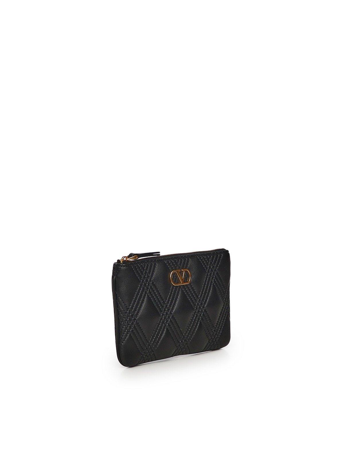 Valentino Garavani Quiltie 67 Leather Pouch|7W2P0AR7MIC0NO