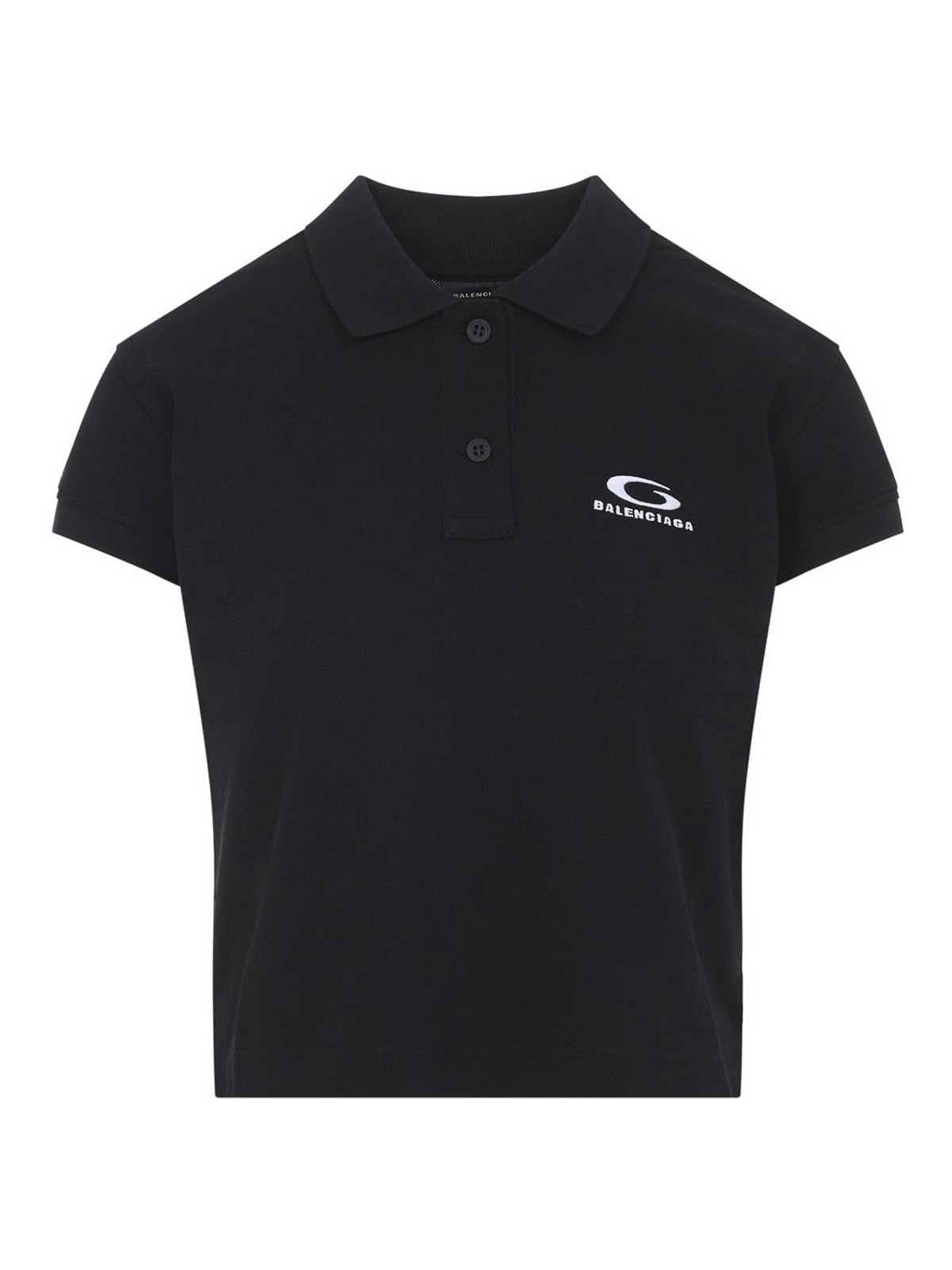 Balenciaga Ss Polo In Black