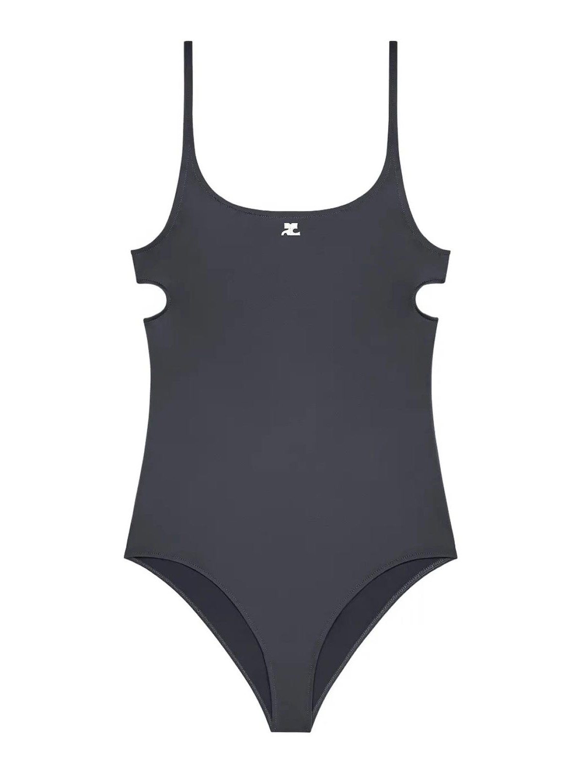 Courrèges Cut Out Body Swim In Gray