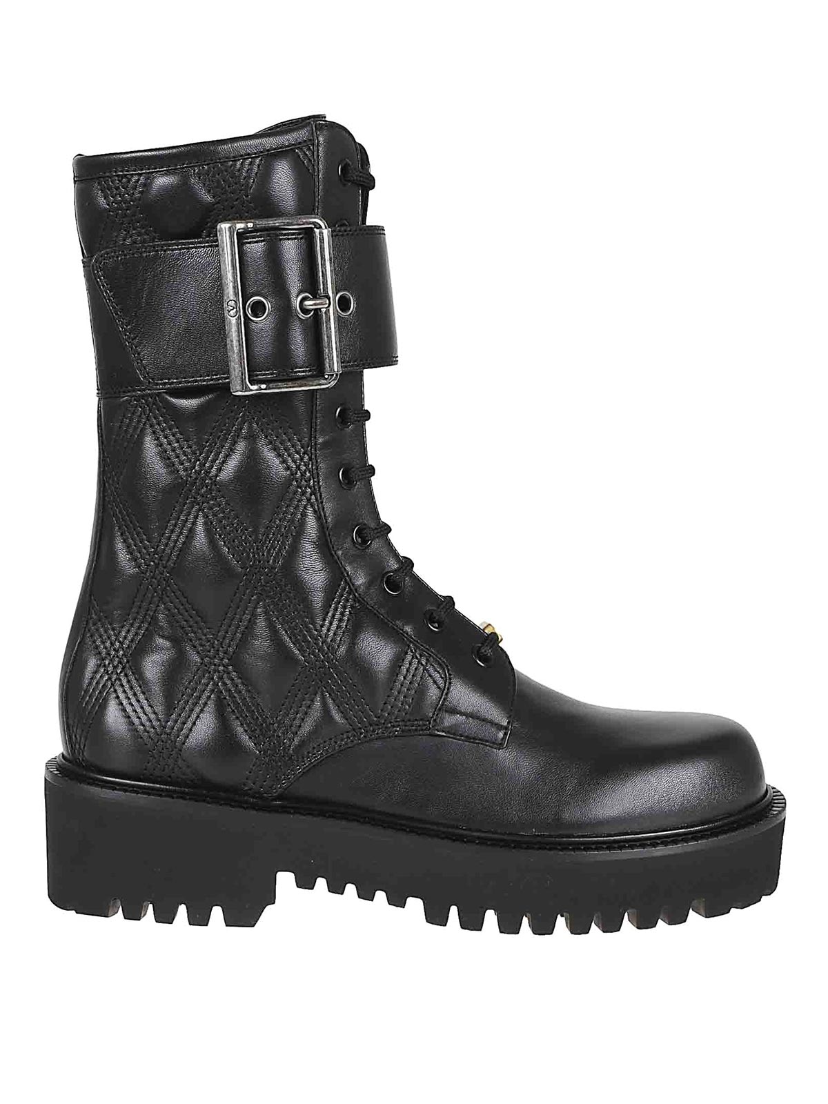 Valentino Garavani Combat Boot I Quiltie 67 T 25/40 In Black