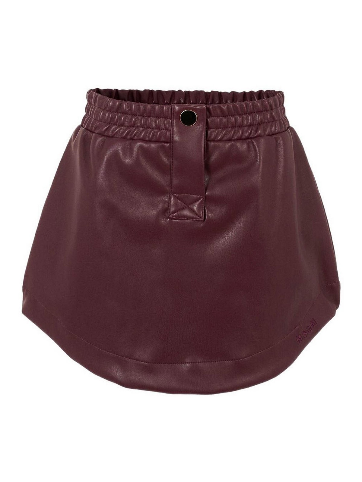 Msgm Kids' Skirt With Elasticated Waist In Red