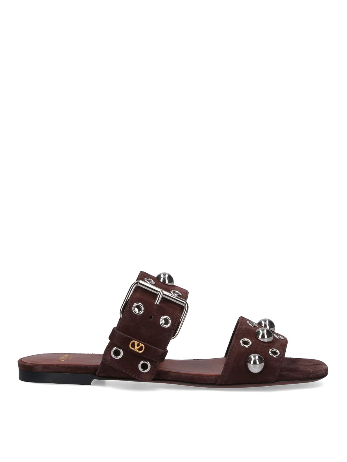 Valentino Garavani Sandali Studs In Brown