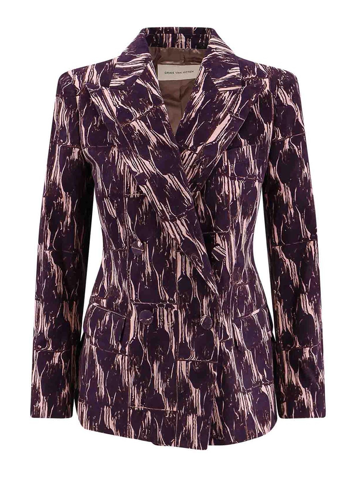 Dries Van Noten Beaura Corduroy Blazer In Purple
