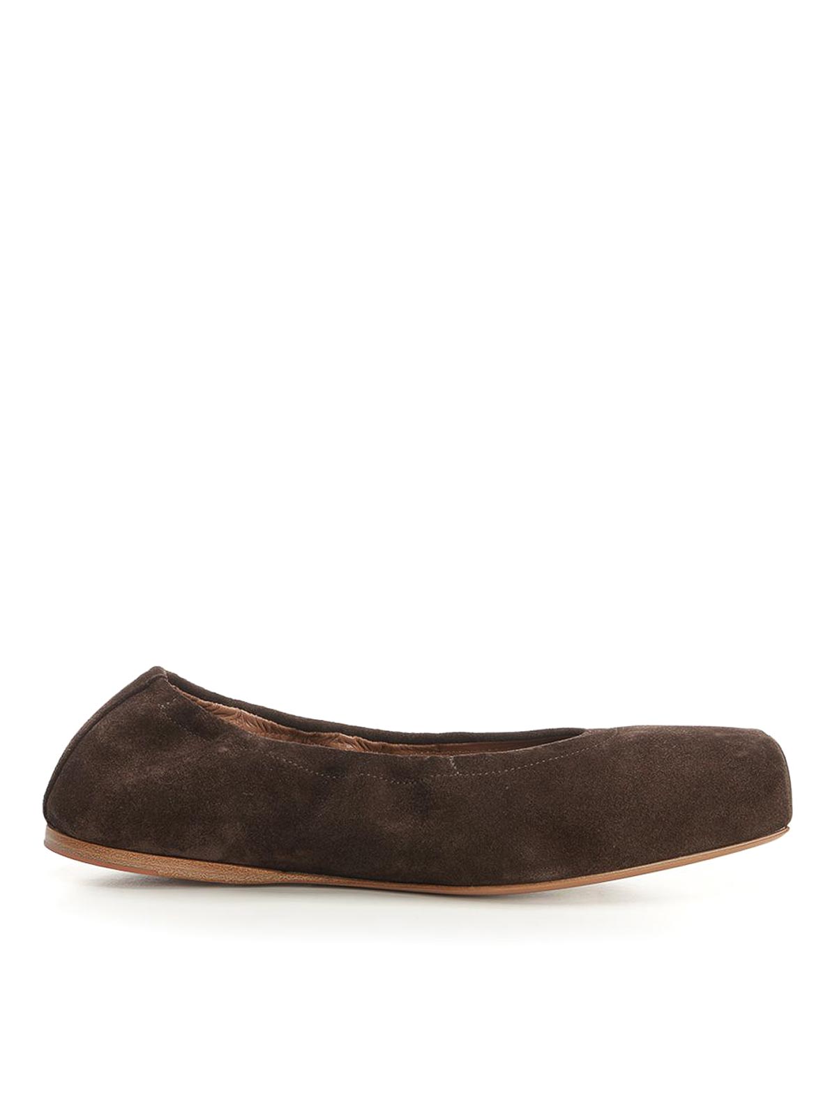 Alaïa Square-toe Flat Ballerinas In Brown