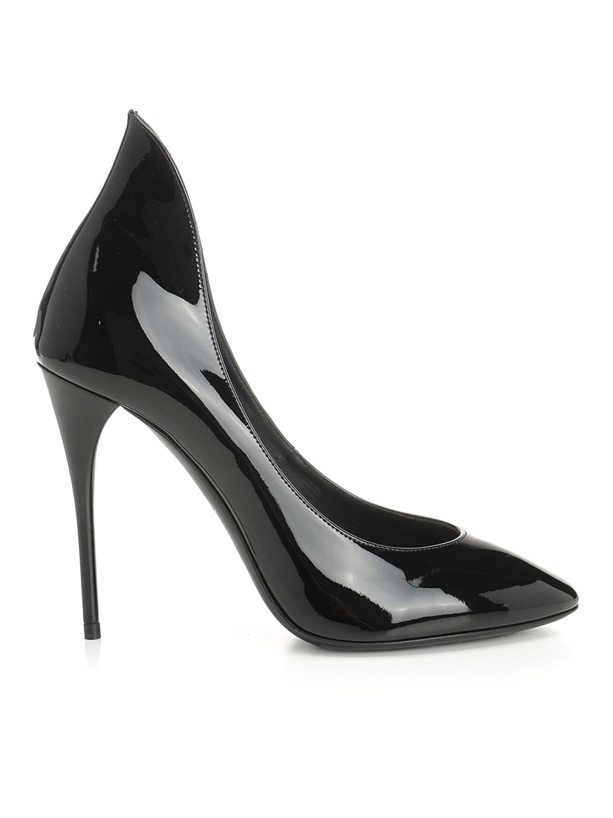 Alaïa Patent Calfskin Dcollet In Black