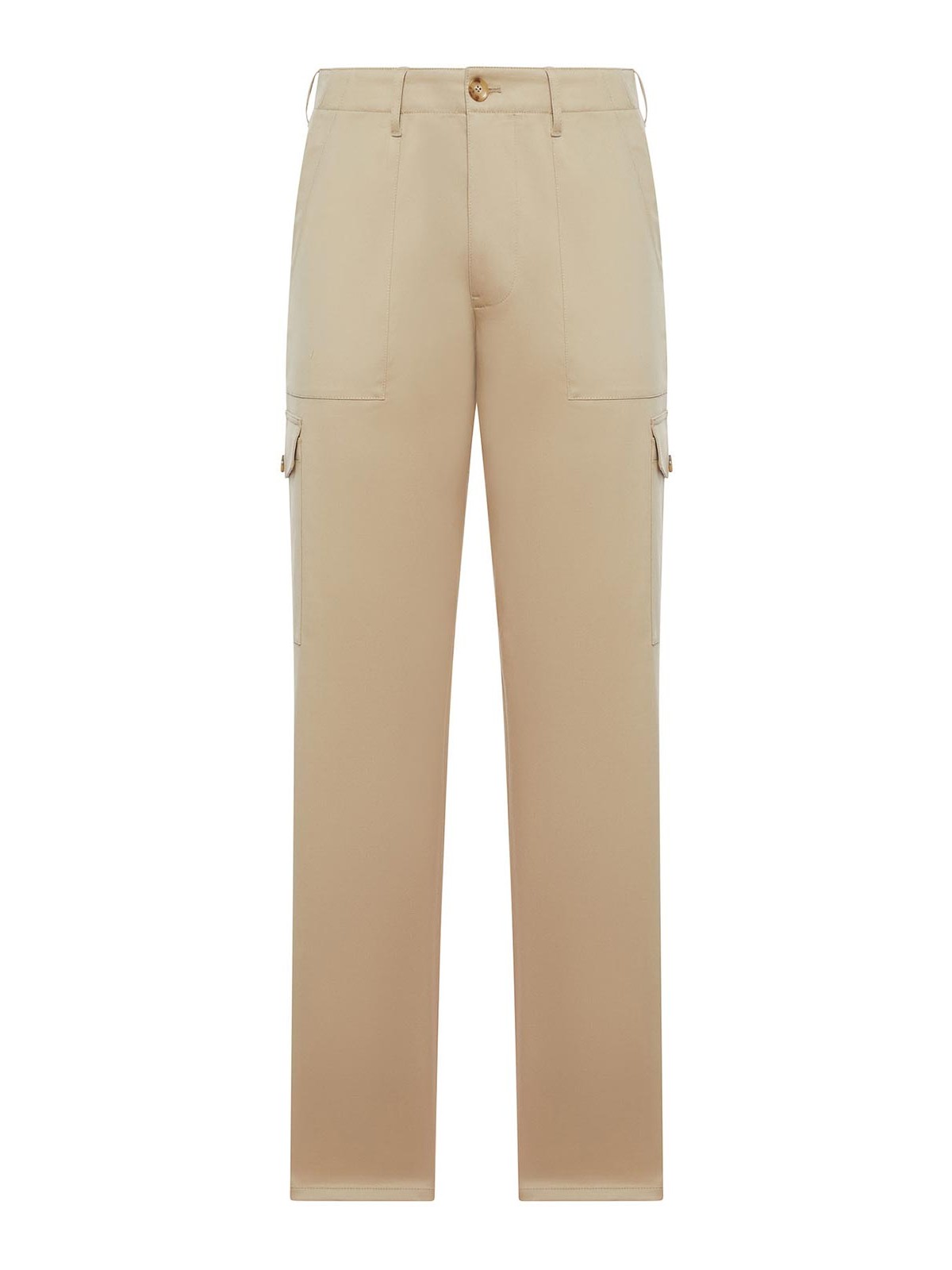 Etro Stretch Cotton Cargo Pants In Brown