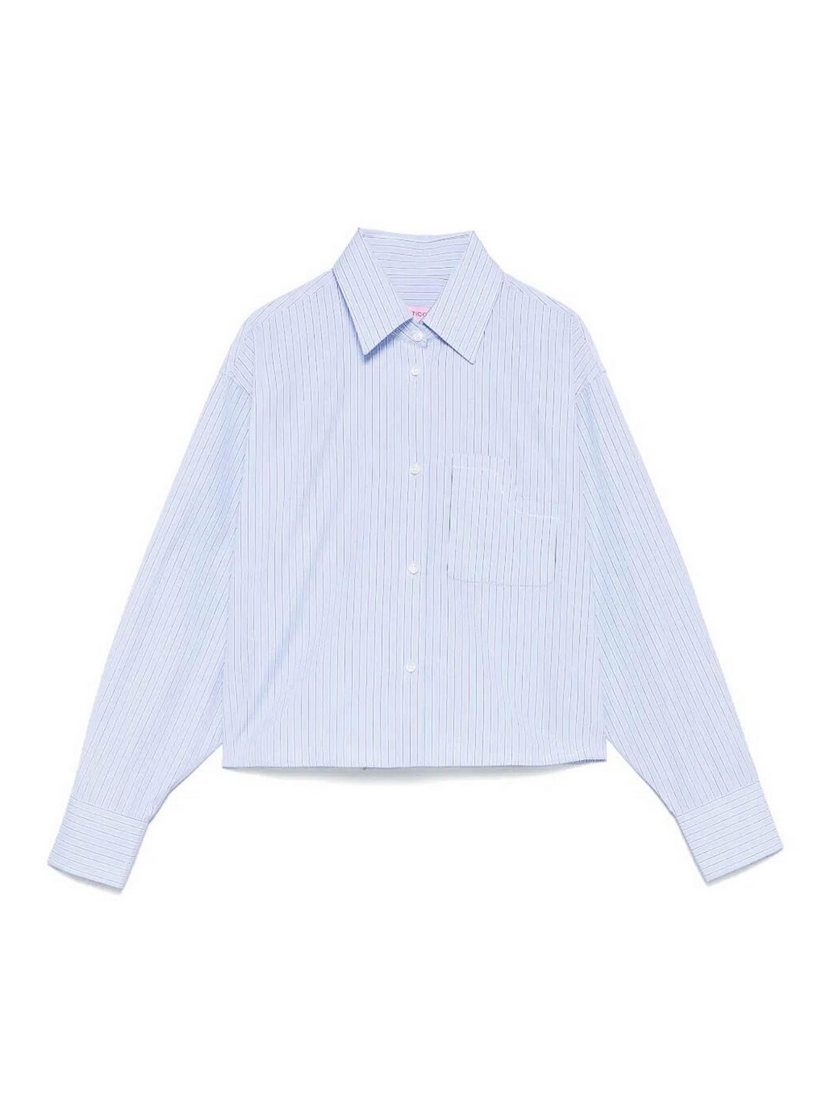 Cuantico Short Boyfriend Shirt In Blue