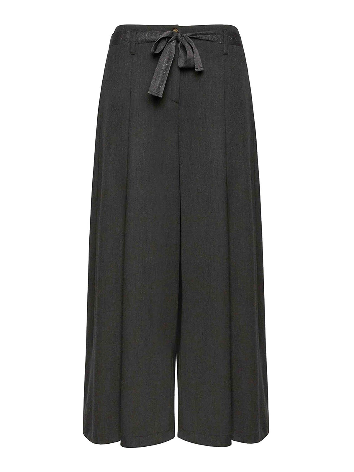 Elena Miro' Tie-waist Pleated Shorts In Black