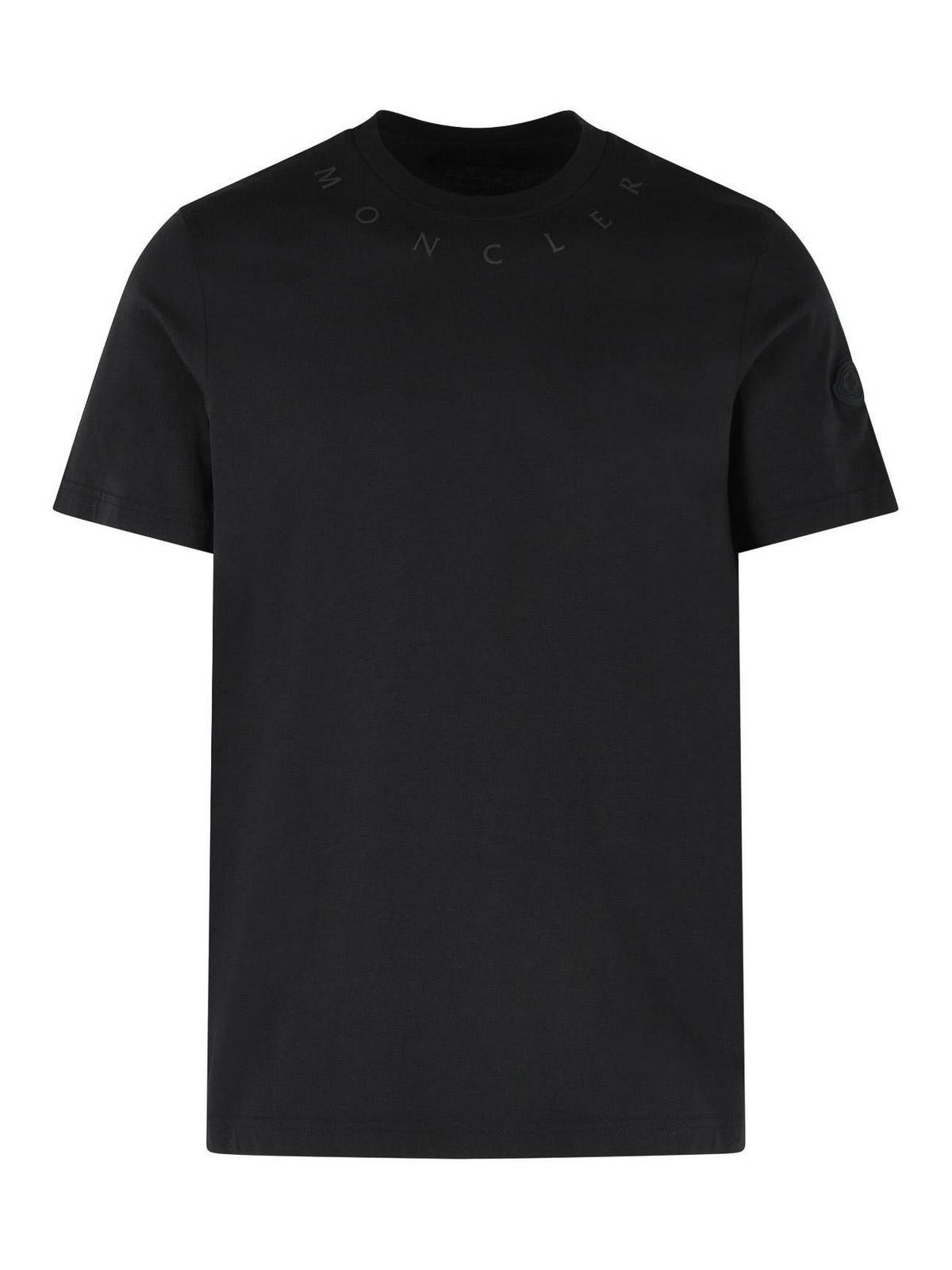 Moncler Maglietta in cotone nero