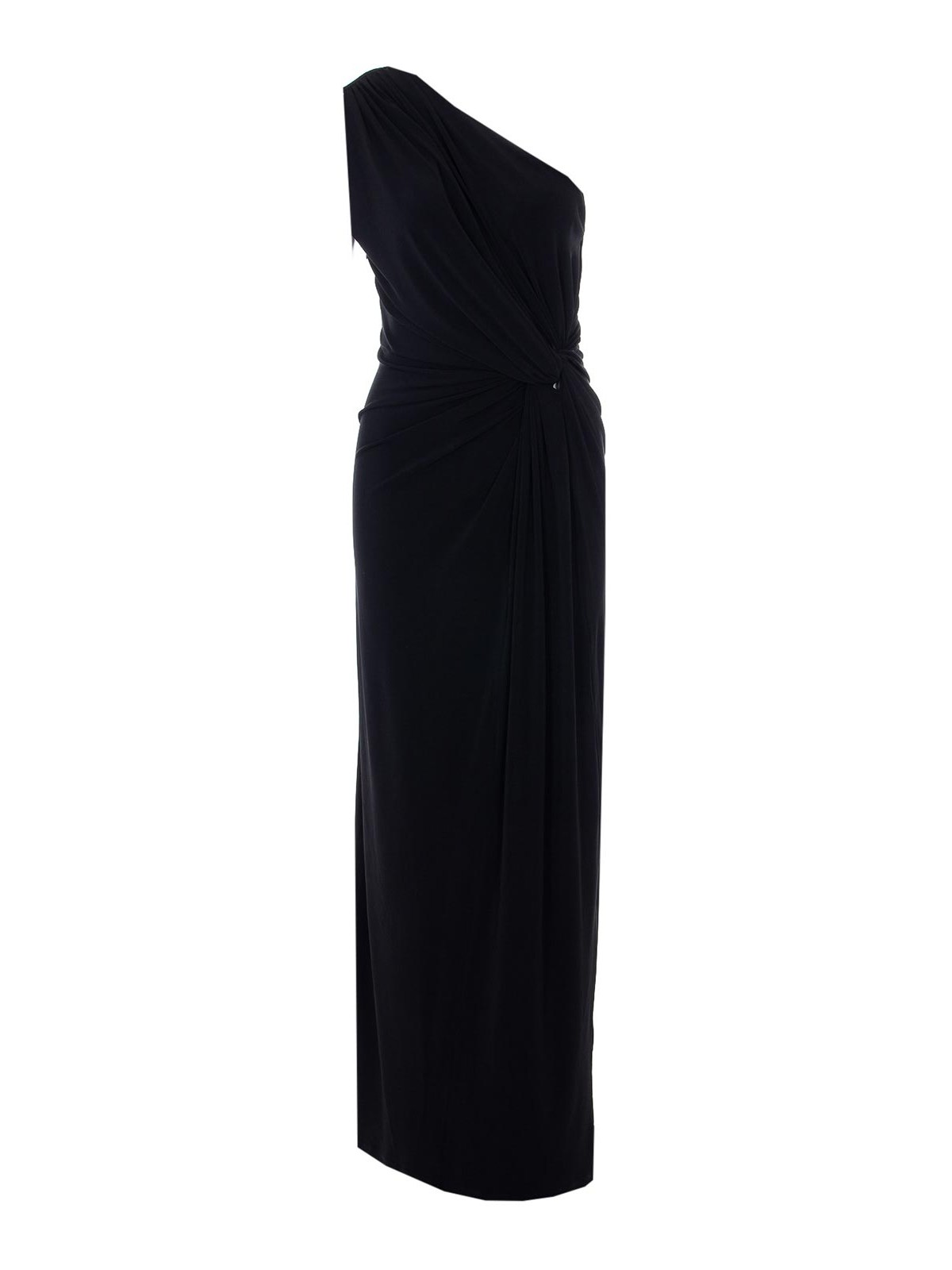 Eleh Black Long Dress Round Neck