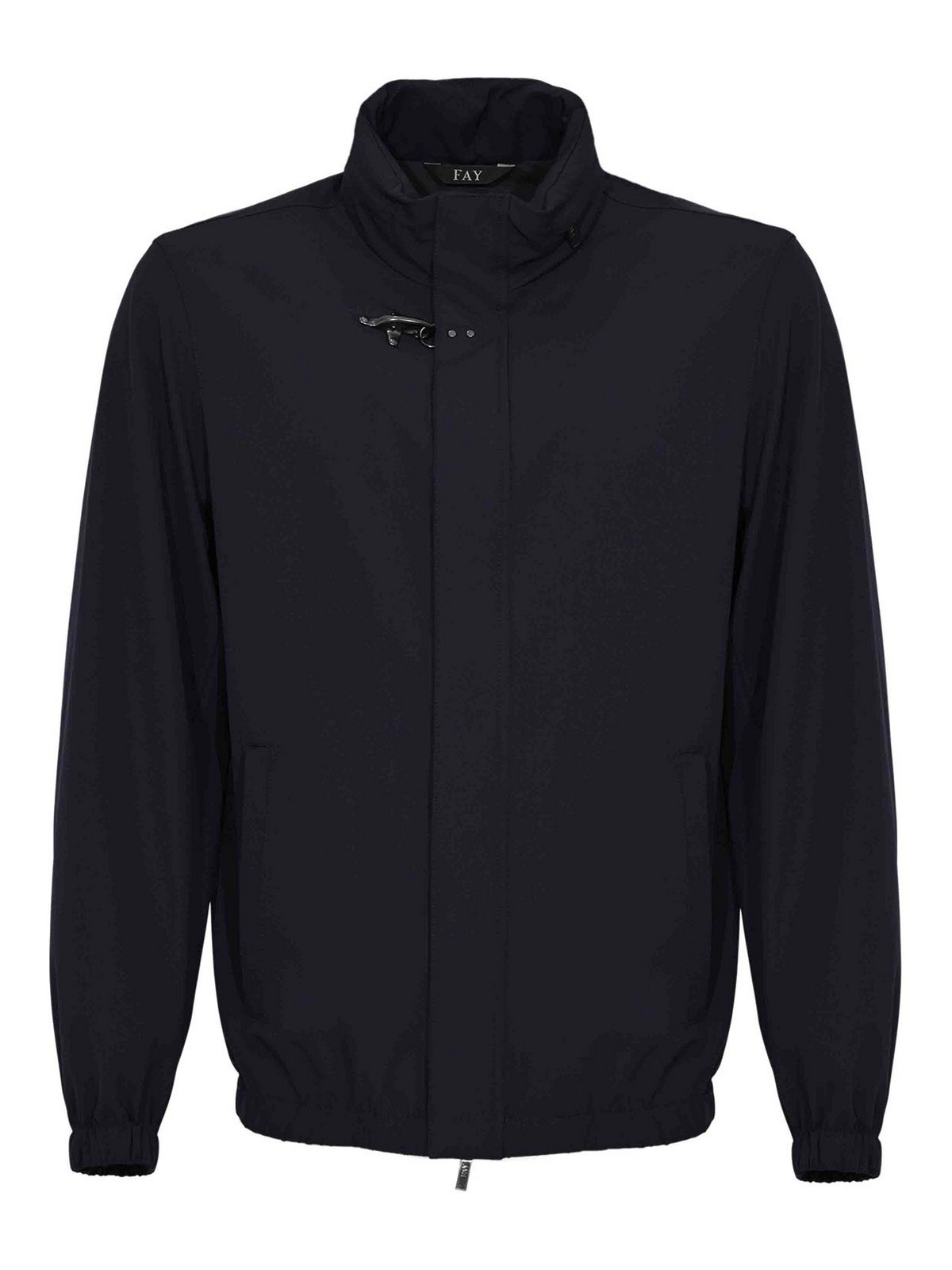 Fay Short Travel Bomber Jacket In Blue