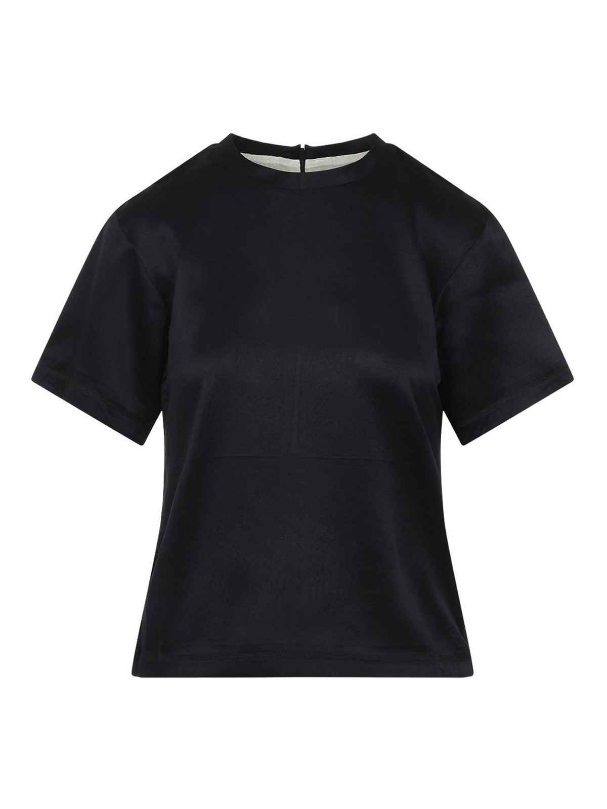 Phoebe Philo Silk Graphic Tee In Black