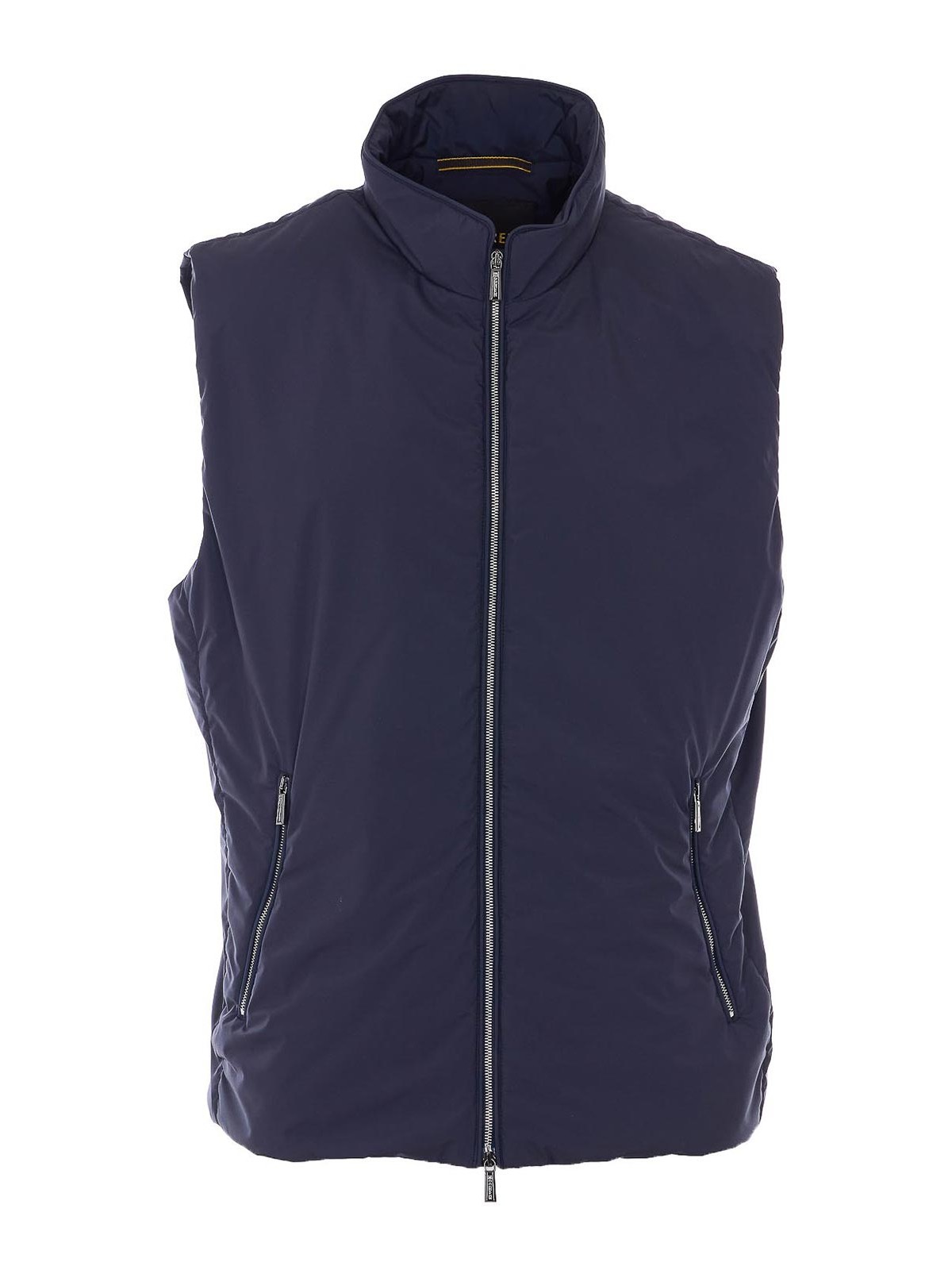 Moorer Blue Senio Vest With Frontal Zip Closure