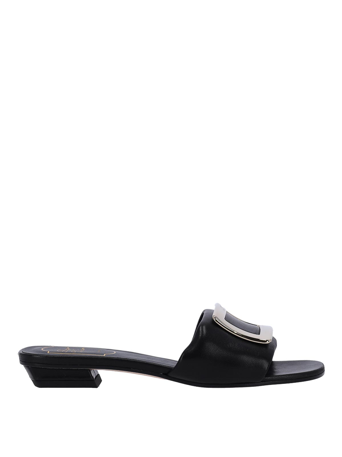 Roger Vivier Lambskin Sandals In Black