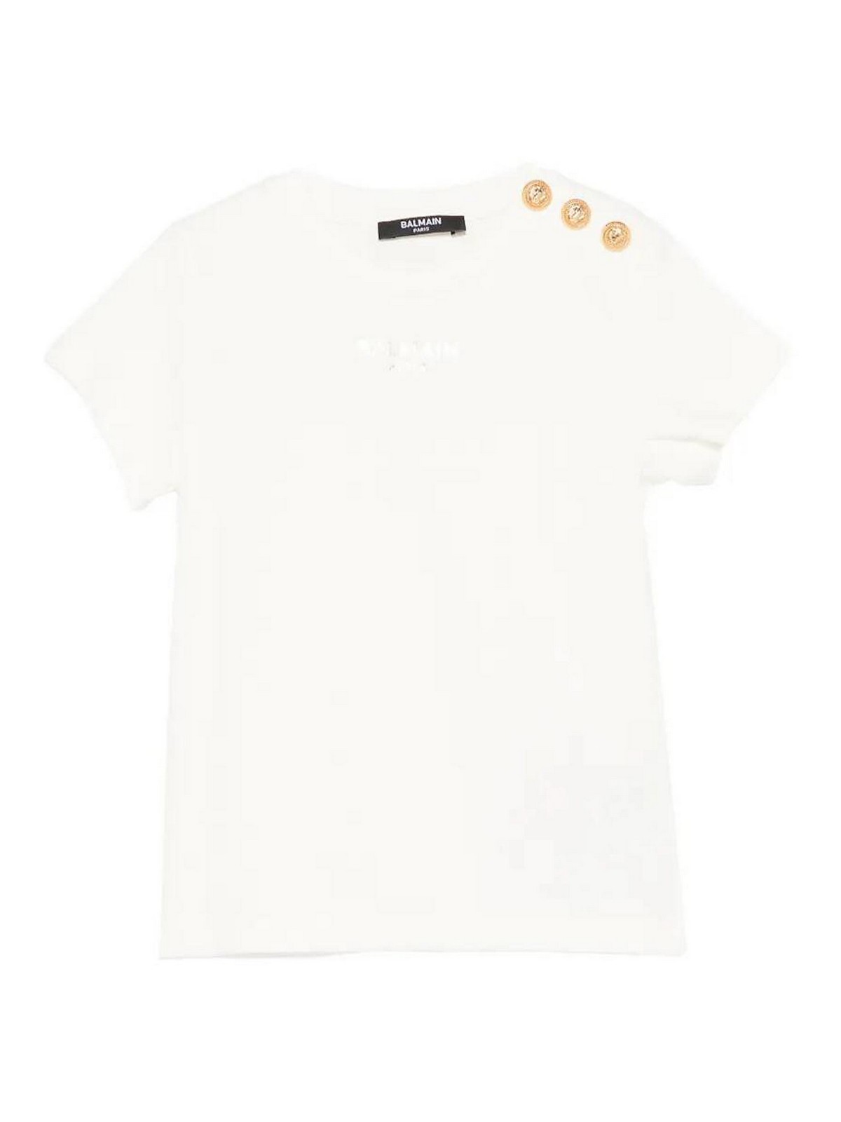 Balmain T-Shirt Con Bottoni