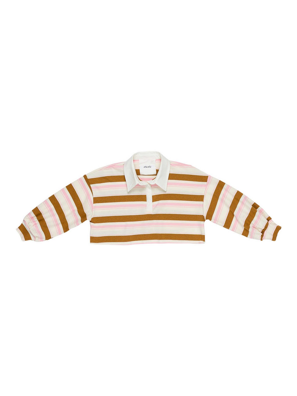 Lulu by Miss Grant Polo Crop Rigata