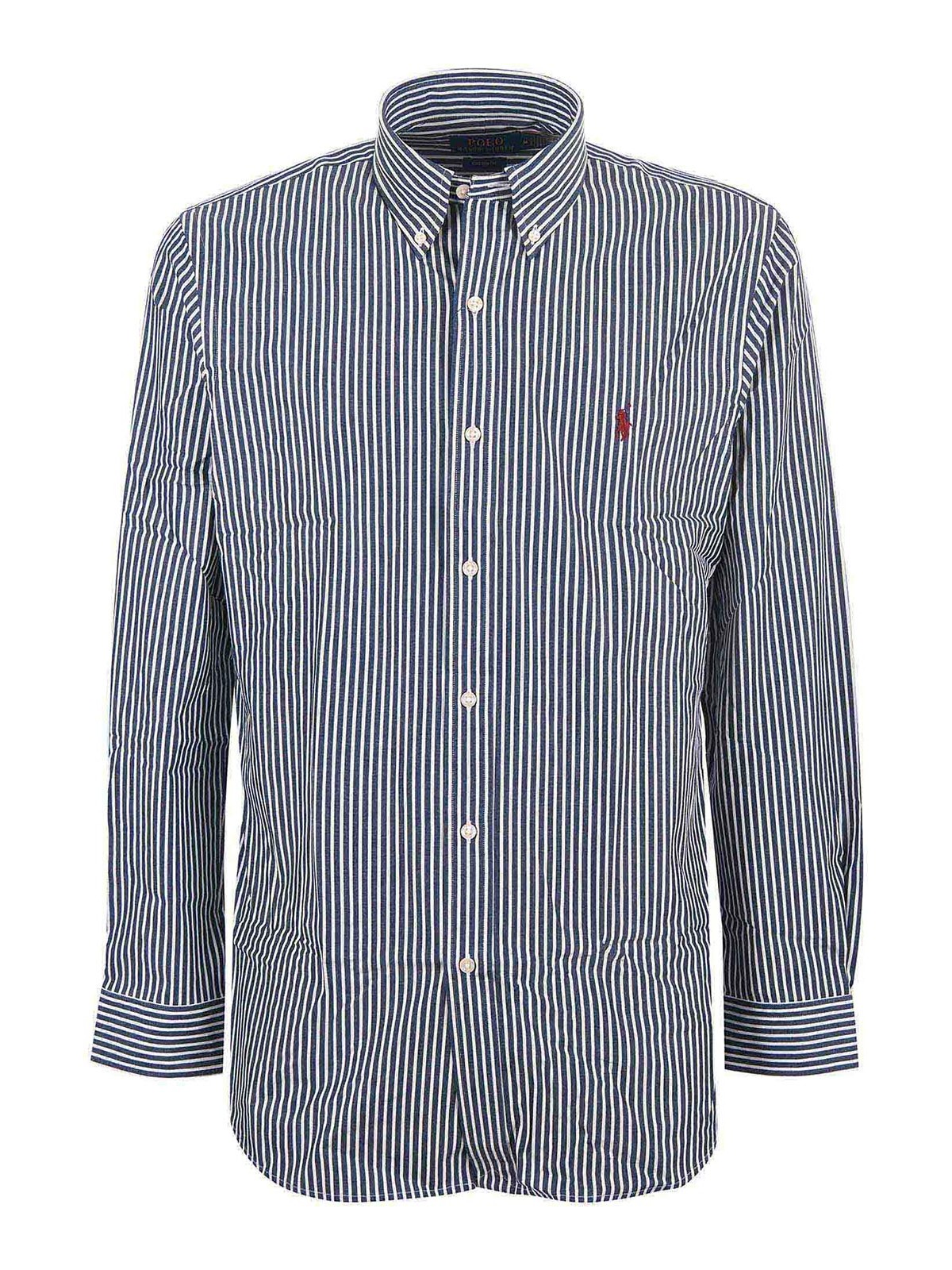 Camicia in popeline di cotone a righe