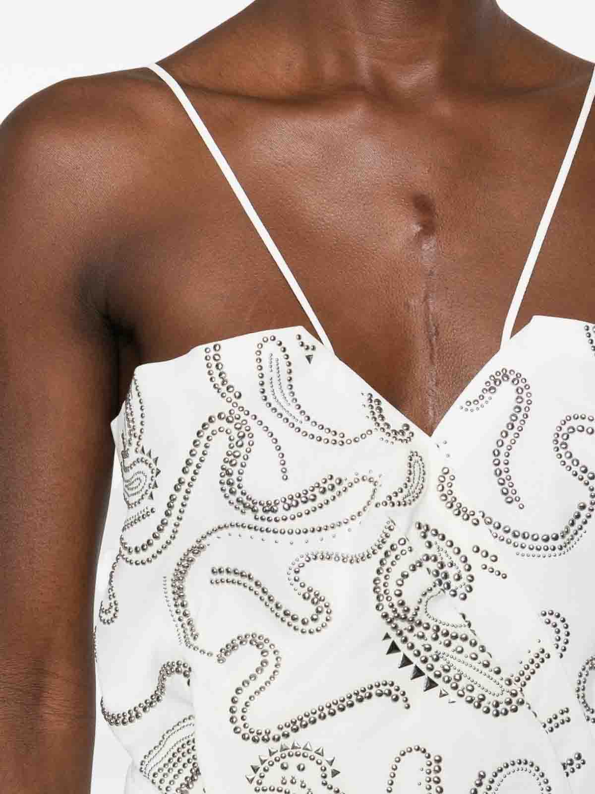 Iro Olympe Embellished Top In Yellow