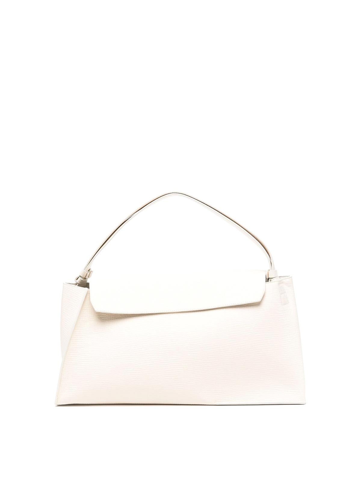 Studio Nicholson Shiboru Leather Shoulder Bag In White