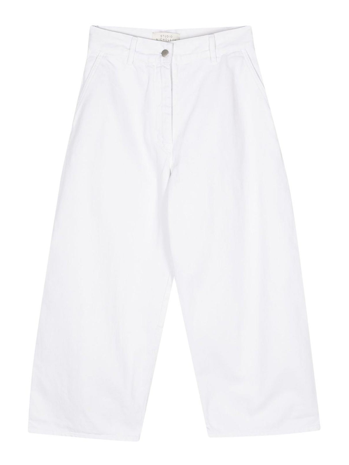 Studio Nicholson Chalco Cropped Jeans In White