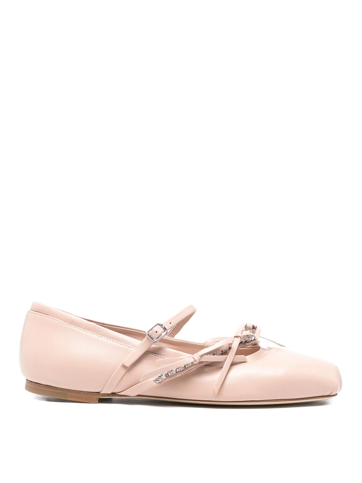 Jimmy Choo Loli Leather Ballet Flats In Pink