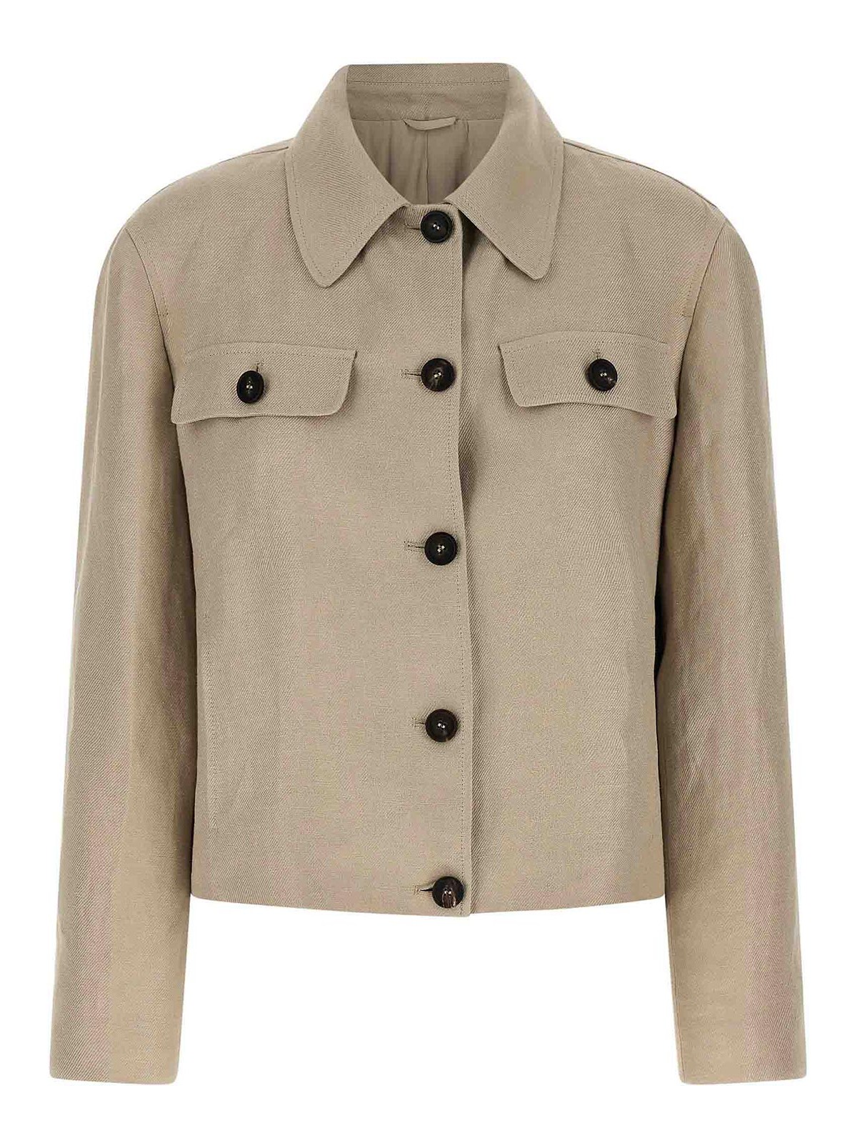 Brunello Cucinelli Linen Blazer In Sand