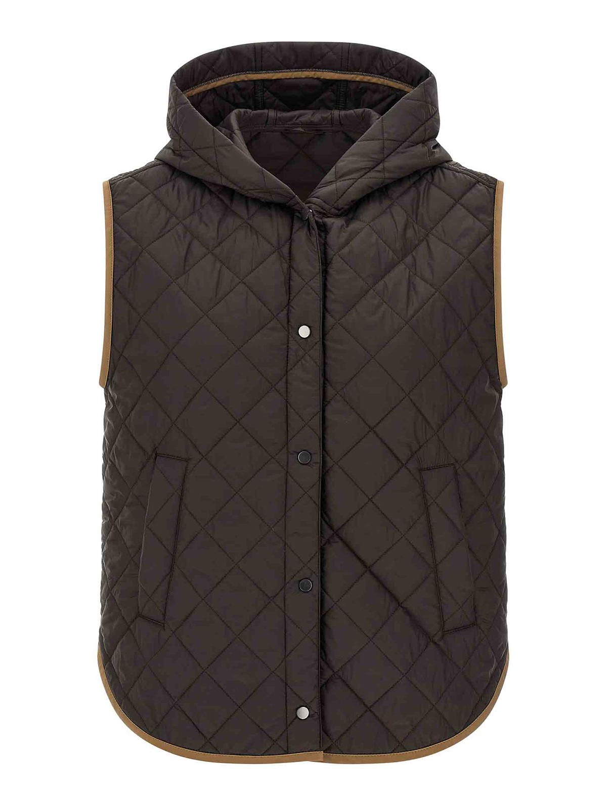 Brunello Cucinelli Padded Vest In Gray