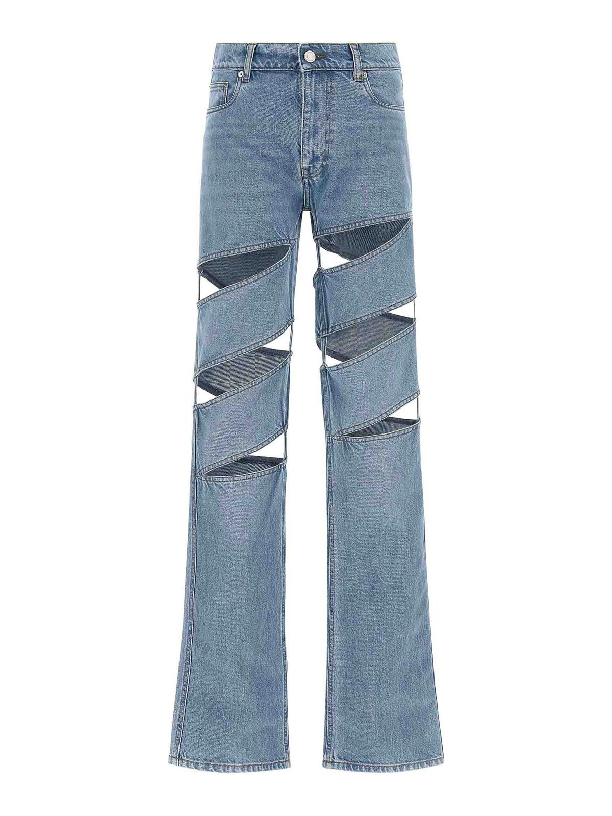 Coperni Spiral Jeans In Blue