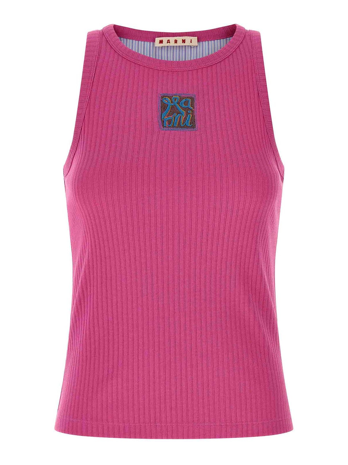 Marni Logo Patch Tank Top In Multi