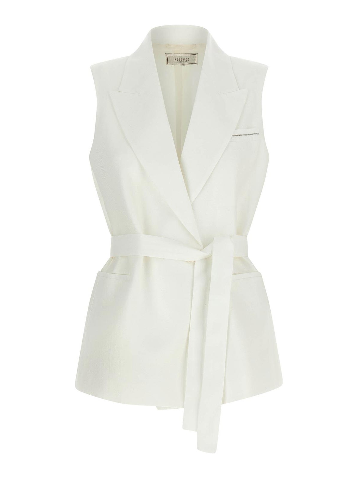 Peserico Linen Vest In White