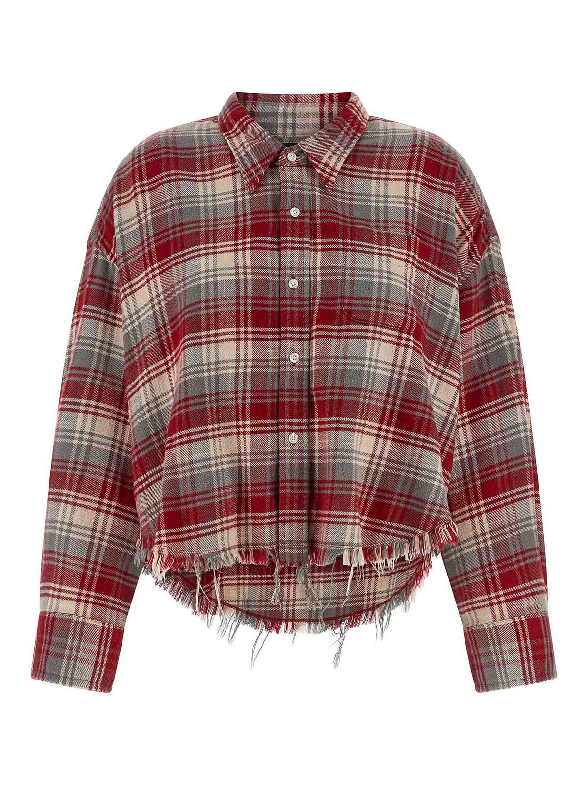 R13 Fringed Shirt In Red