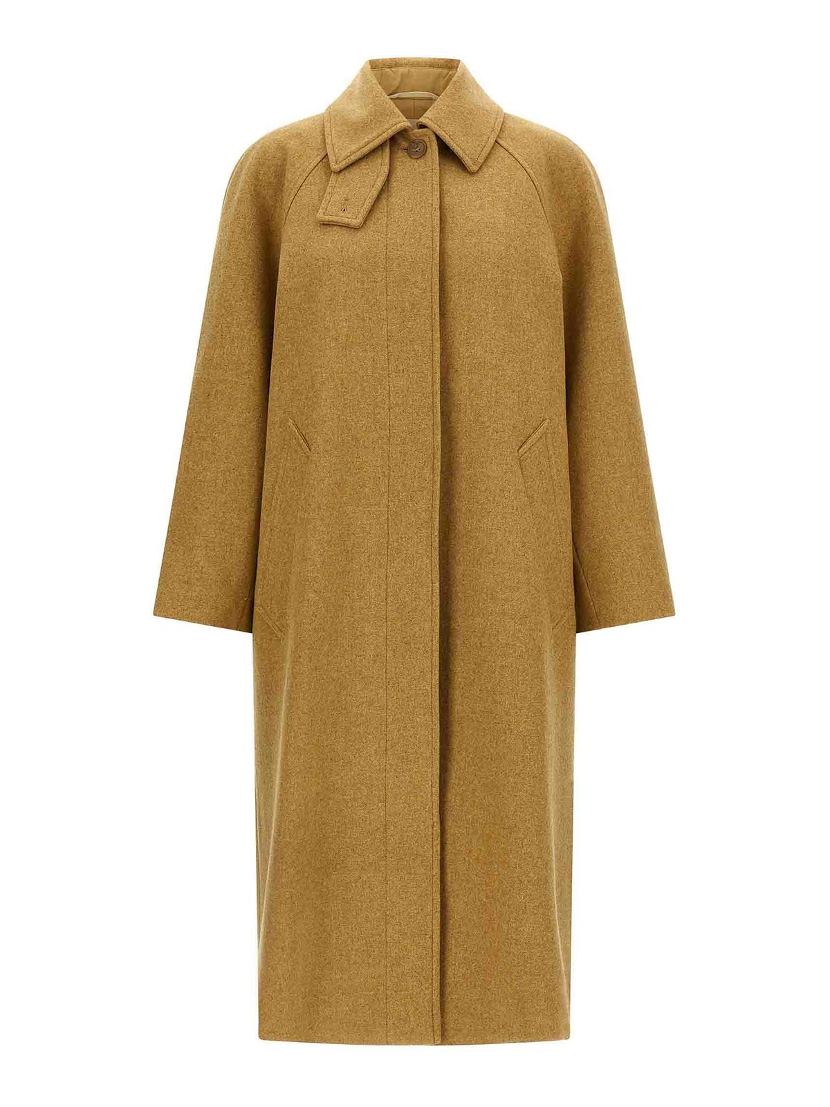 Apc Wool Coat In Sand