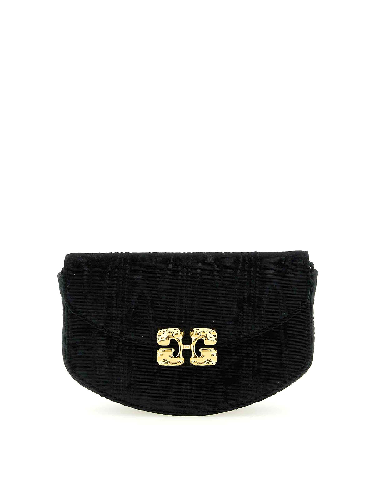 Ganni Lulu Wallet On Chain In Black