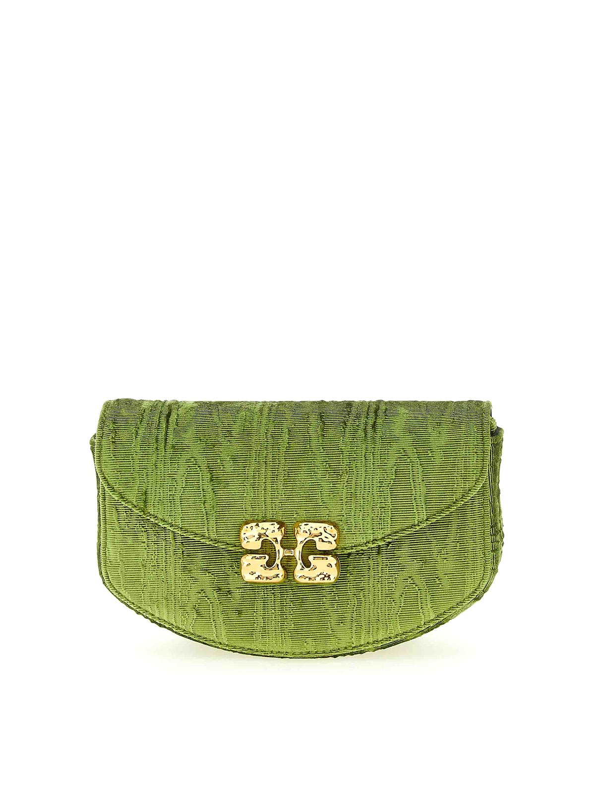 Ganni Lulu Wallet On Chain In Green