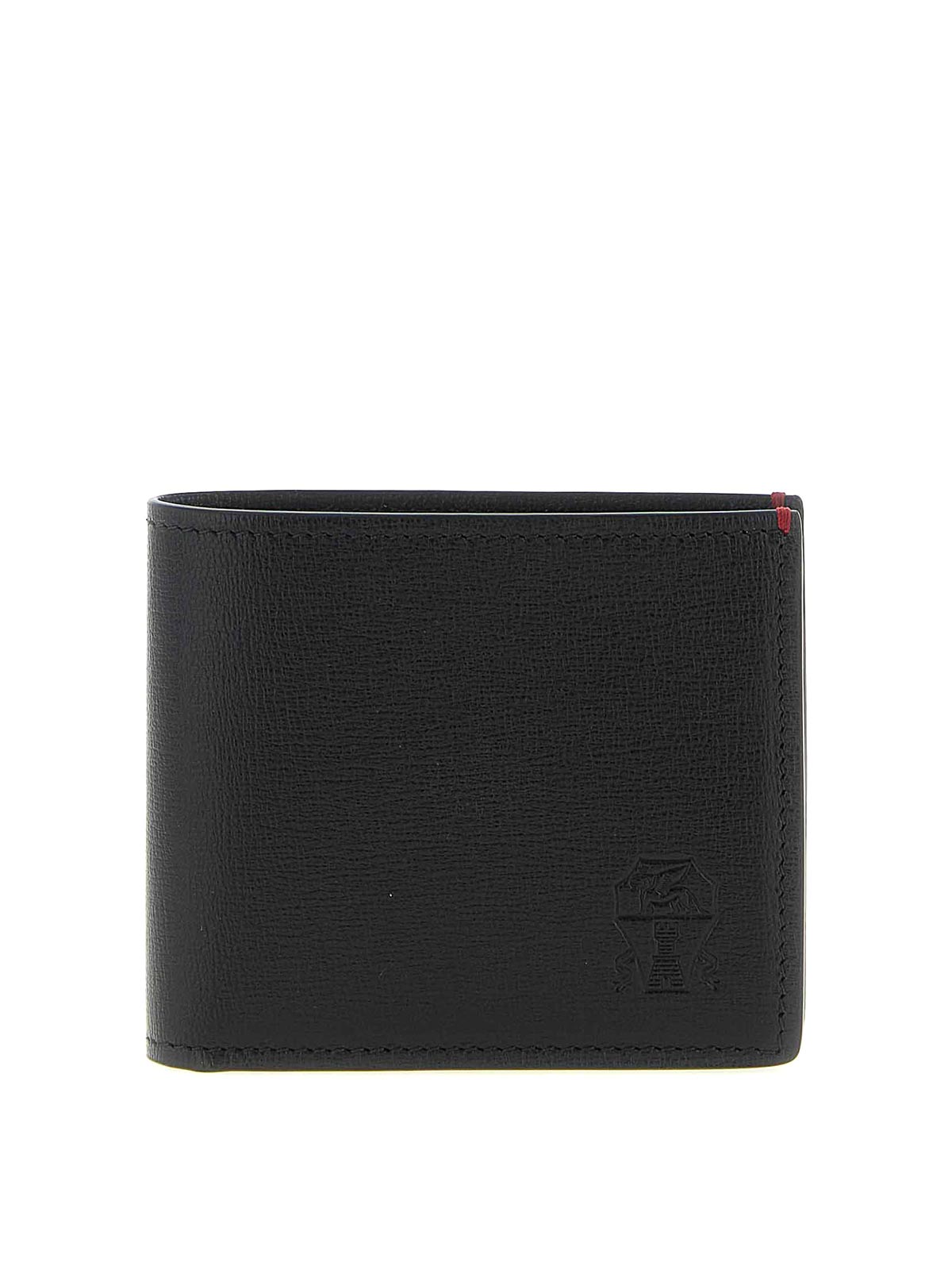 Brunello Cucinelli Heraldic Coat Of Arms Wallet In Black