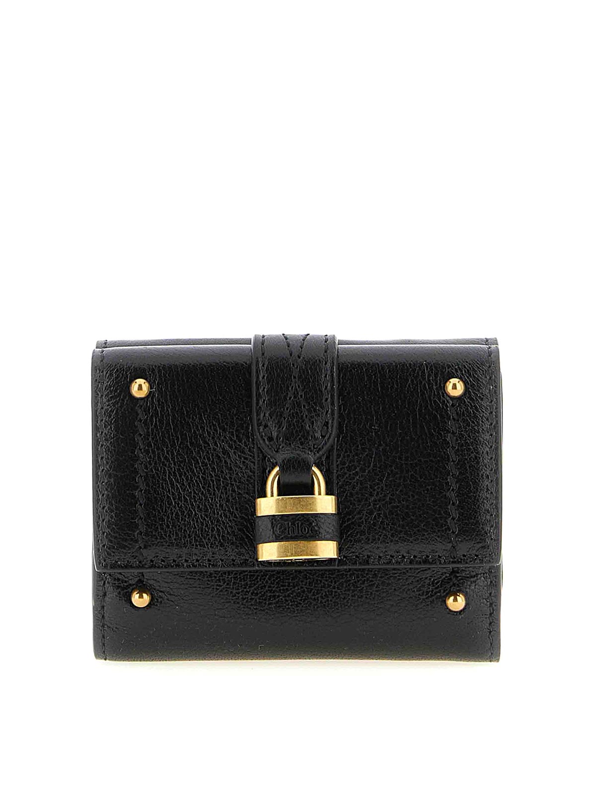 Chloé Paddington Trifold Mini Wallet In Black