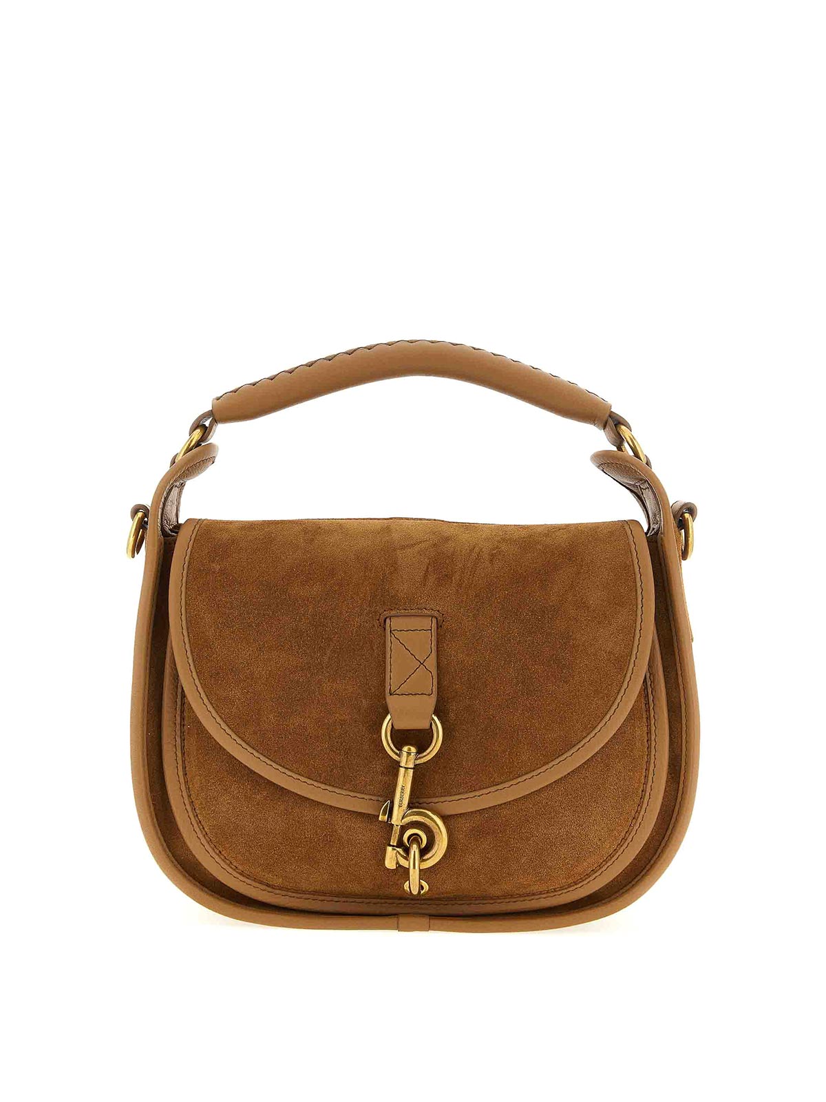 Burberry Messenger  Clip Crossody Ag In Sand