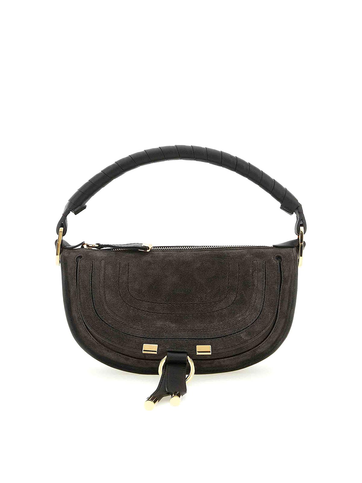 Chloé Marcie Mini Shoulder Bag In Brown