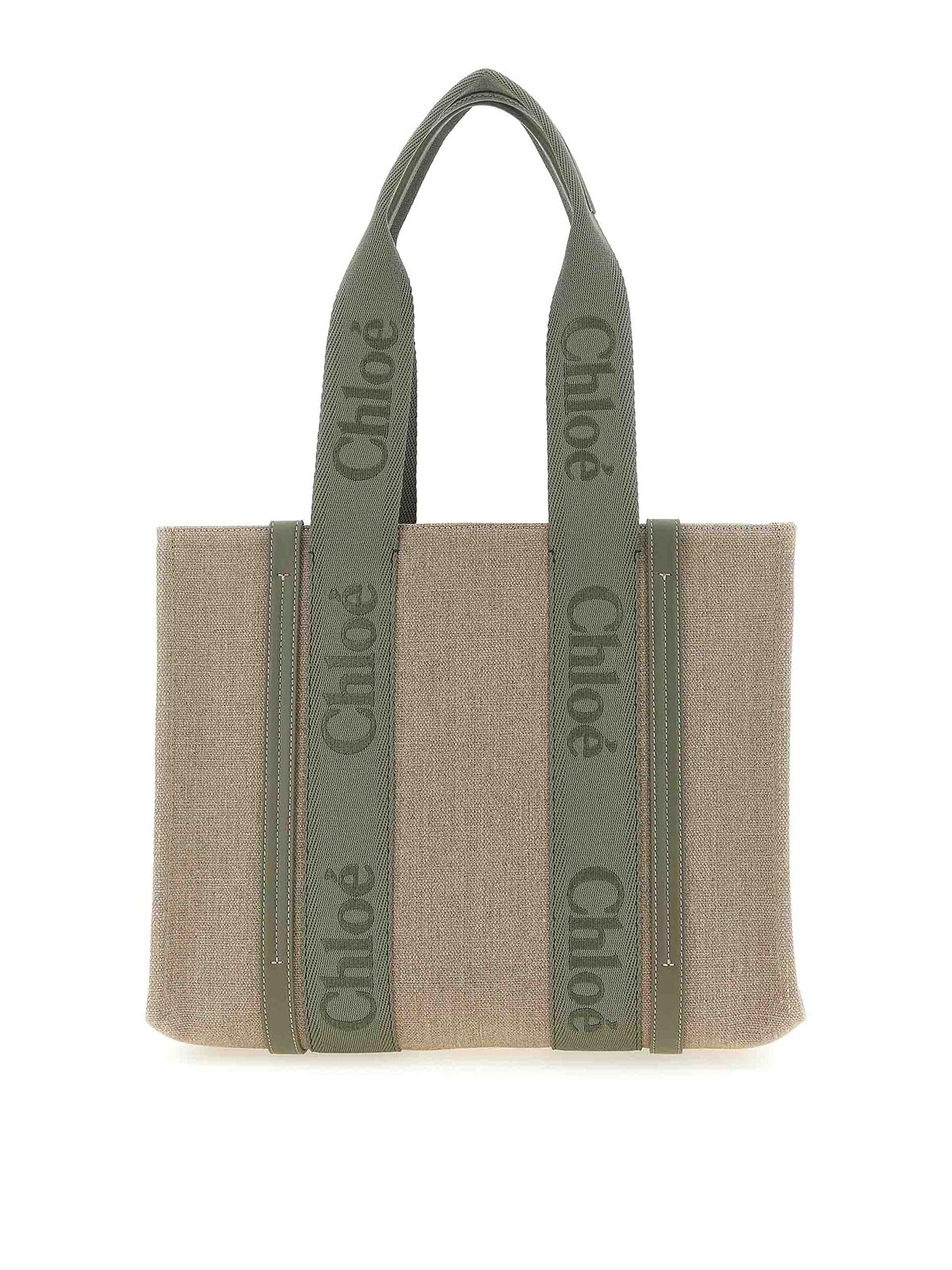 Chloé Medium  Shopping Bag In Green