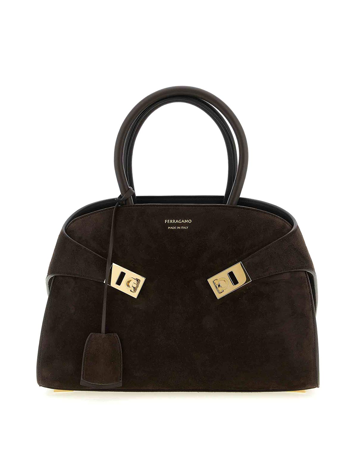 Ferragamo Hug Th S Handbag In Brown