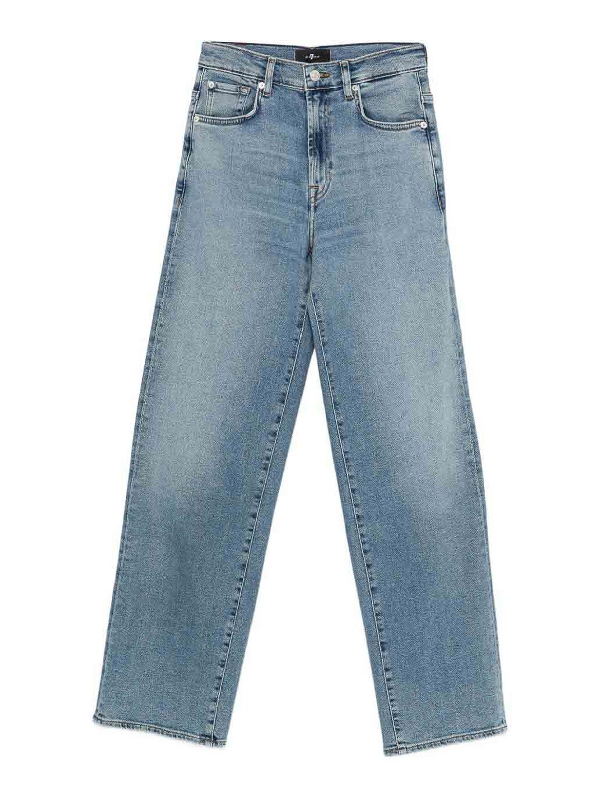Seven Jeans With Belt Loops In Blue